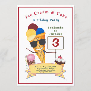 Invitation Enfants Anniversaire Fun Cute