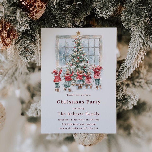 Invitation Enfants autour de la fête de Noël des arbres (Créateur téléchargé)