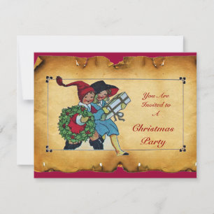 INVITATION ENFANTS AVEC DES CADEAUX DE NOËL -