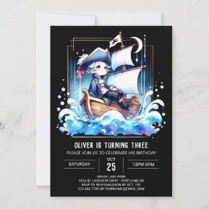 Invitation Enfants Bateau Pirate Anniversaire