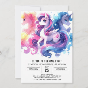 Invitation Enfants bohémiens Cheval Anniversaire