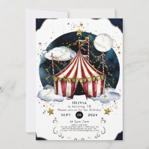 Invitation Enfants Cirque Céleste Anniversaire