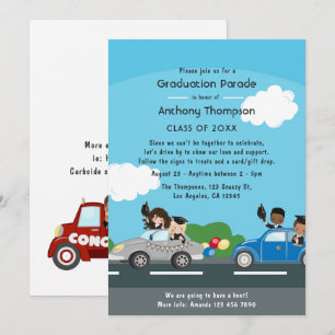 Invitation Enfants Conduits par la fête de graduation
