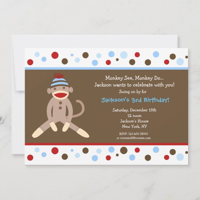 Invitation Enfants de garçon d'invitations de fête (Devant)