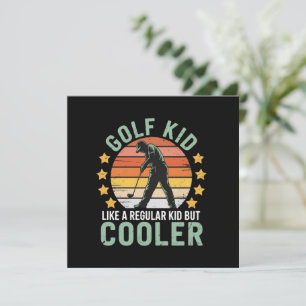 Invitation Enfants de golf Cadeau drôle de jeune golfeur et a