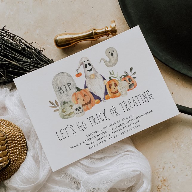 Invitation Enfants de l'équipage éffrayant Halloween Trick ou (Créateur téléchargé)