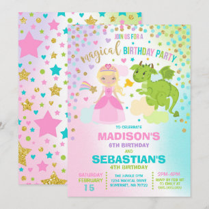 Invitation Enfants de mêmes parents d'invitation