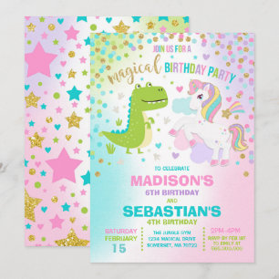 Invitation Enfants de mêmes parents d'invitation