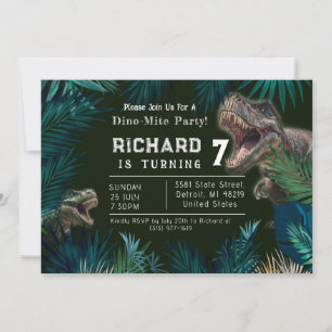 Invitation Enfants Dinosaure Personnalisable Thème Anniversai