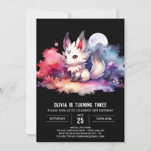 Invitation Enfants doux Wolf Anniversaire