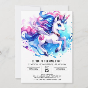 Invitation Enfants enchantés Cheval Anniversaire