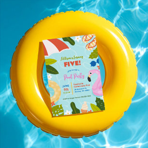 Invitation Enfants été Anniversaire de la fête de la piscine