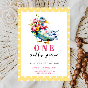 Invitation Enfants Floral One Silly Goose Premier anniversair