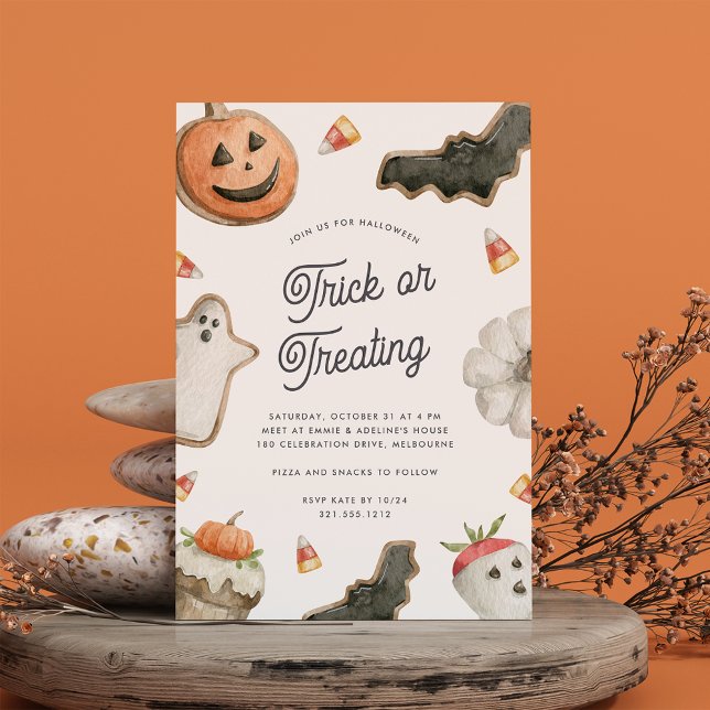 Invitation Enfants Halloween Trick ou partie de traitement (Créateur téléchargé)