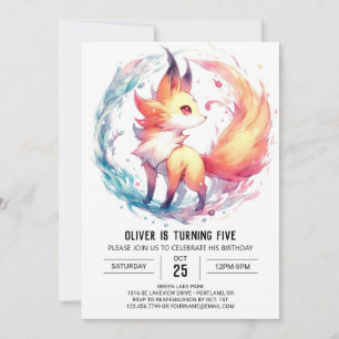 Invitation Enfants Joueurs Renard Anniversaire