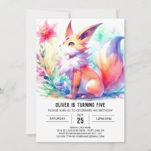 Invitation Enfants Joueurs Renard Anniversaire