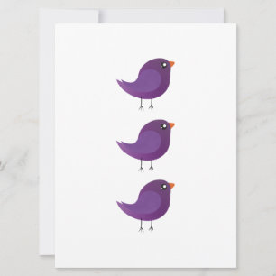 Invitation Enfants mignonette birdy
