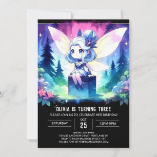 Invitation Enfants minimalistes Fairy Anniversaire