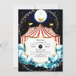 Invitation Enfants Pastel Circus Anniversaire
