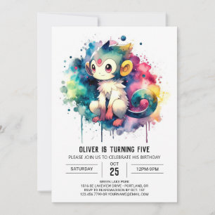 Invitation Enfants Pastel Singe Anniversaire