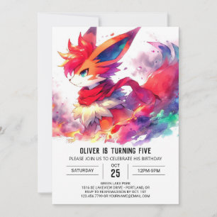 Invitation Enfants Renard Anniversaire