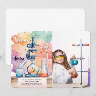 Invitation Enfants Science Photo Anniversaire