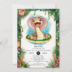 Invitation Enfants Serpent magique Anniversaire
