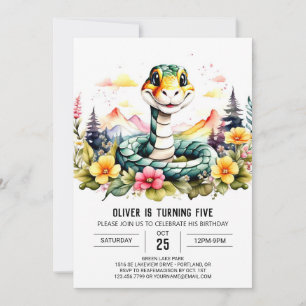 Invitation Enfants Serpent Personnalisé Anniversaire