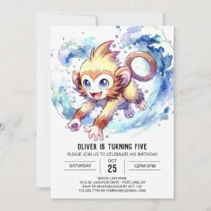 Invitation Enfants singe Anniversaire