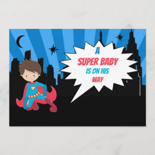 Invitation *~* Enfants SUPERHEROS colorés Gras Baby shower