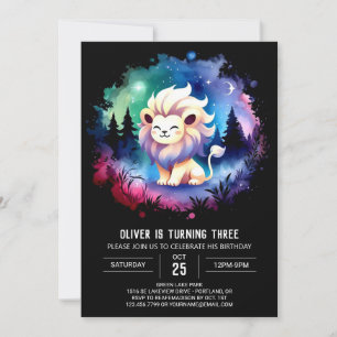 Invitation Enfants Sweet Lion Anniversaire