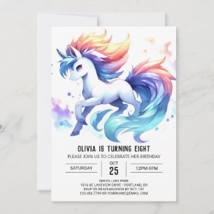 Invitation Enfants Whimsical Horse Anniversaire
