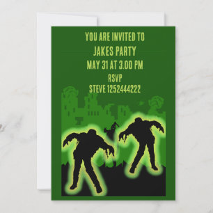 Invitation Enfants Zombie Apocalypse