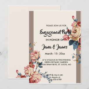 Invitation Engagement bien-aimé