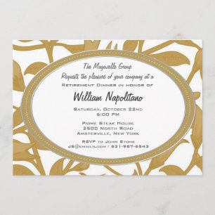 Invitation enlacée de dîner de retraite