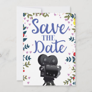 Invitation Enregistrer La Caméra De Film Mariage Date