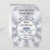 Enregistrer la date Anniversaire Invitations, N'IM