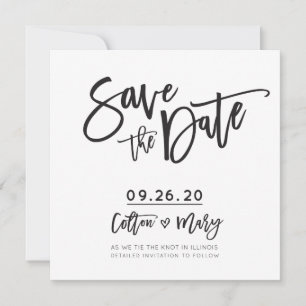 Invitation ENREGISTRER LA DATE conception personnalisée pour 