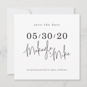 Invitation ENREGISTRER LA DATE conception personnalisée pour 