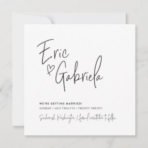 Invitation ENREGISTRER LA DATE conception personnalisée pour 