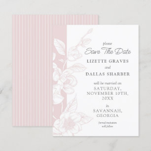 Invitation Enregistrer La Date Magnolia Blush Southern Mariag