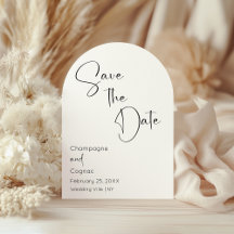 Enregistrer La Date Modern Script Arch Mariage Pho