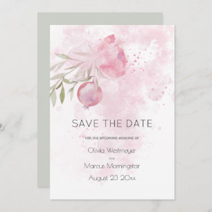 Invitation Enregistrer la date Pale Rose Cottage Rose et Rose