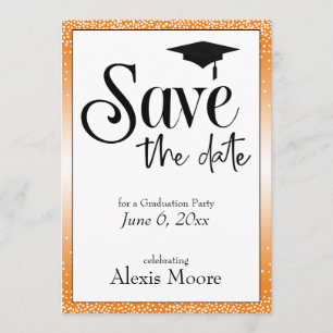 Invitation Enregistrer la date pour la fête de graduation noi