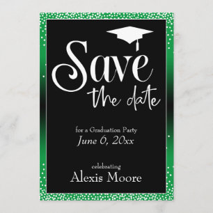 Invitation Enregistrer la date pour un Green Ombre de la fête