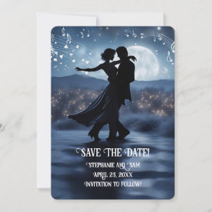 Invitation Enregistrer la date Romantic Couple Music