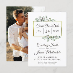 Invitation Enregistrer la date Southern Cotton Mariage campag