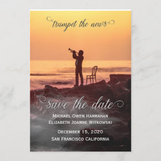 Invitation Enregistrer La Date Trumpet Les Nouvelles!