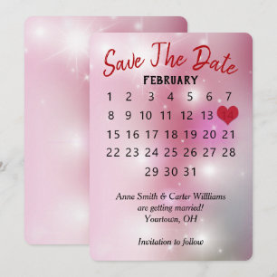Invitation Enregistrer le calendrier du Mariage de date sur P