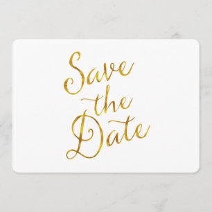 Invitation Enregistrer le Fiançailles de devis Gold Faux Foil